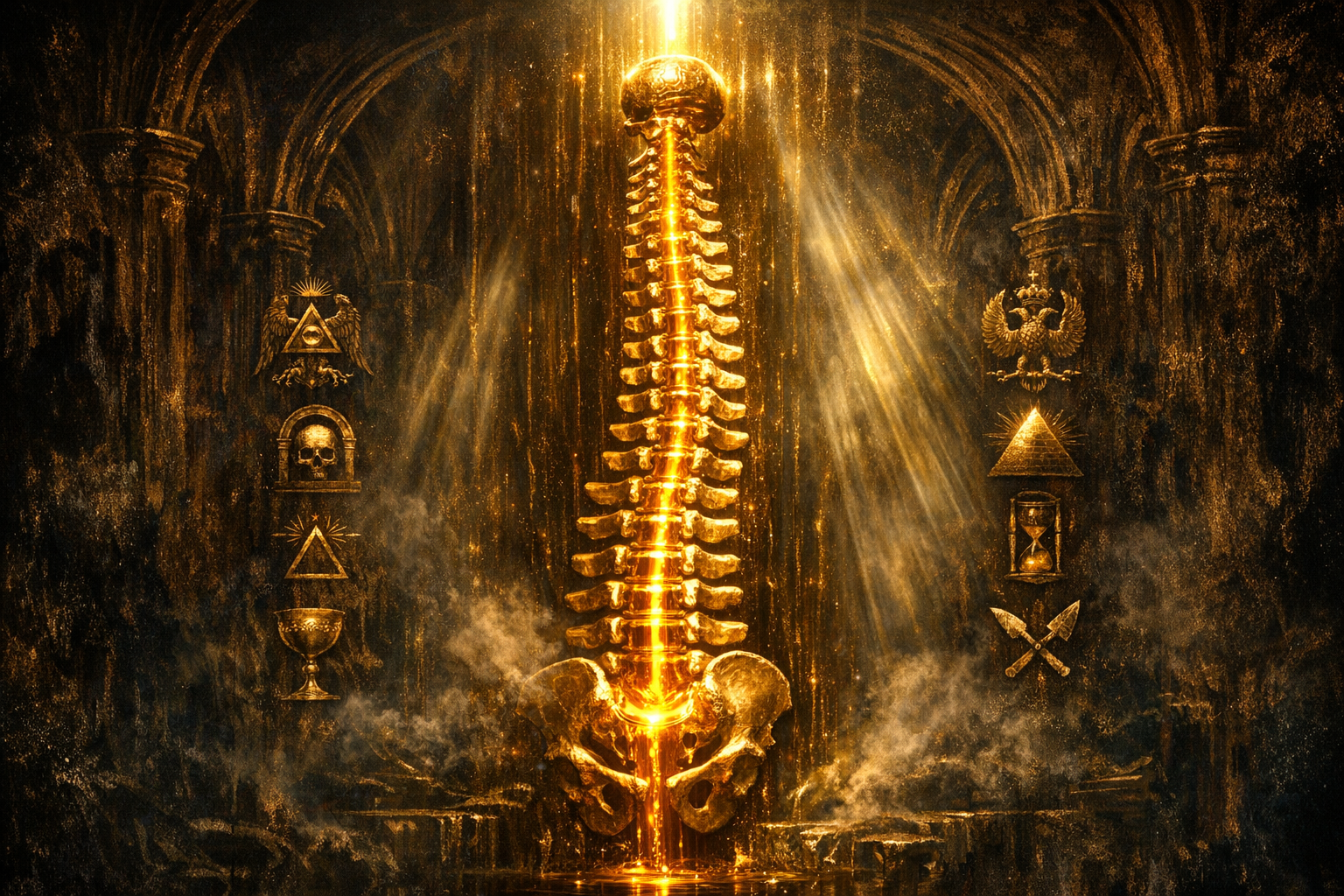 The 33 vertebrae, 33 Masonic degrees, and the journey of the 'oil of Christos' — three traditions, one spine.