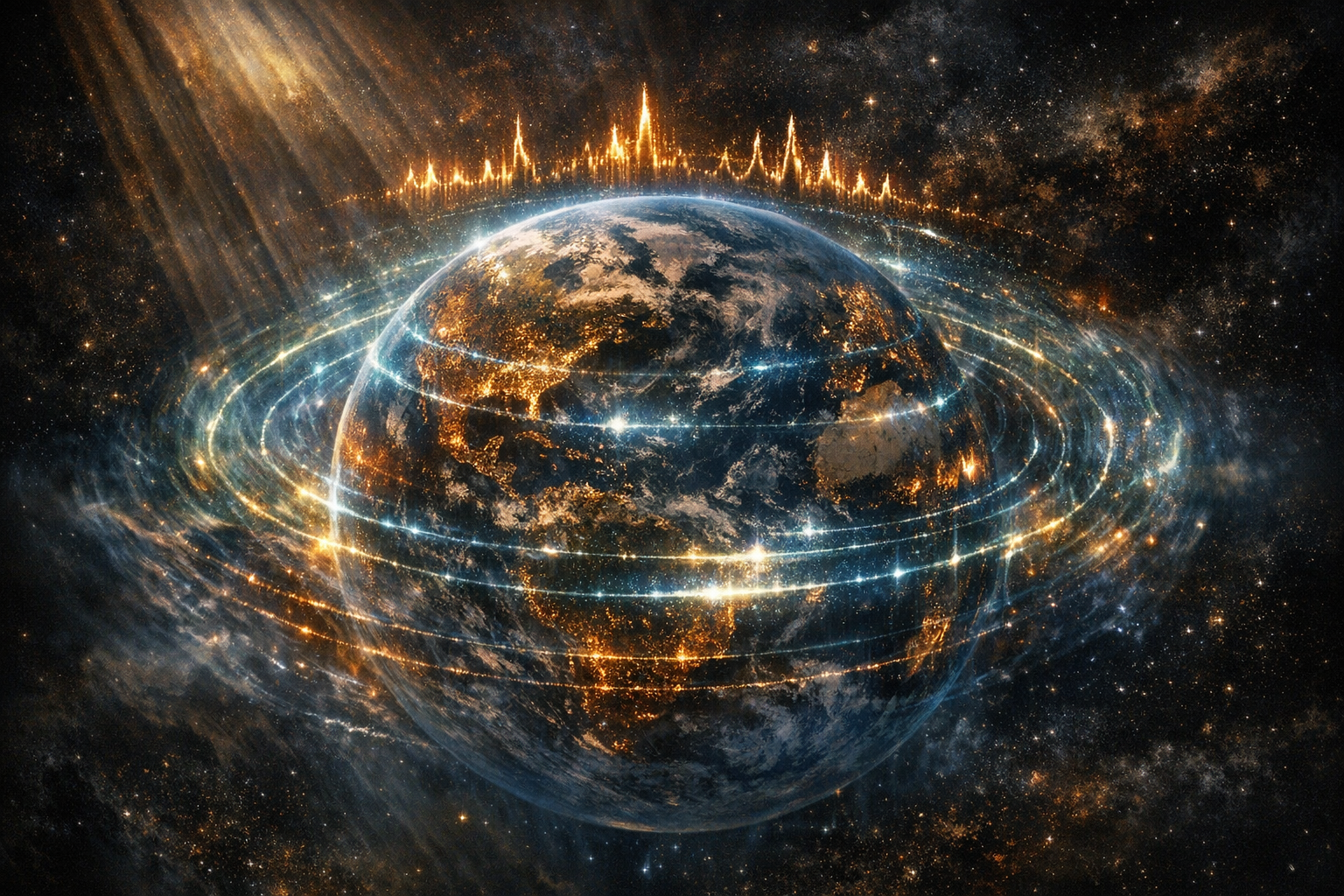 The Schumann resonance — Earth's electromagnetic heartbeat at 7.83 Hz.