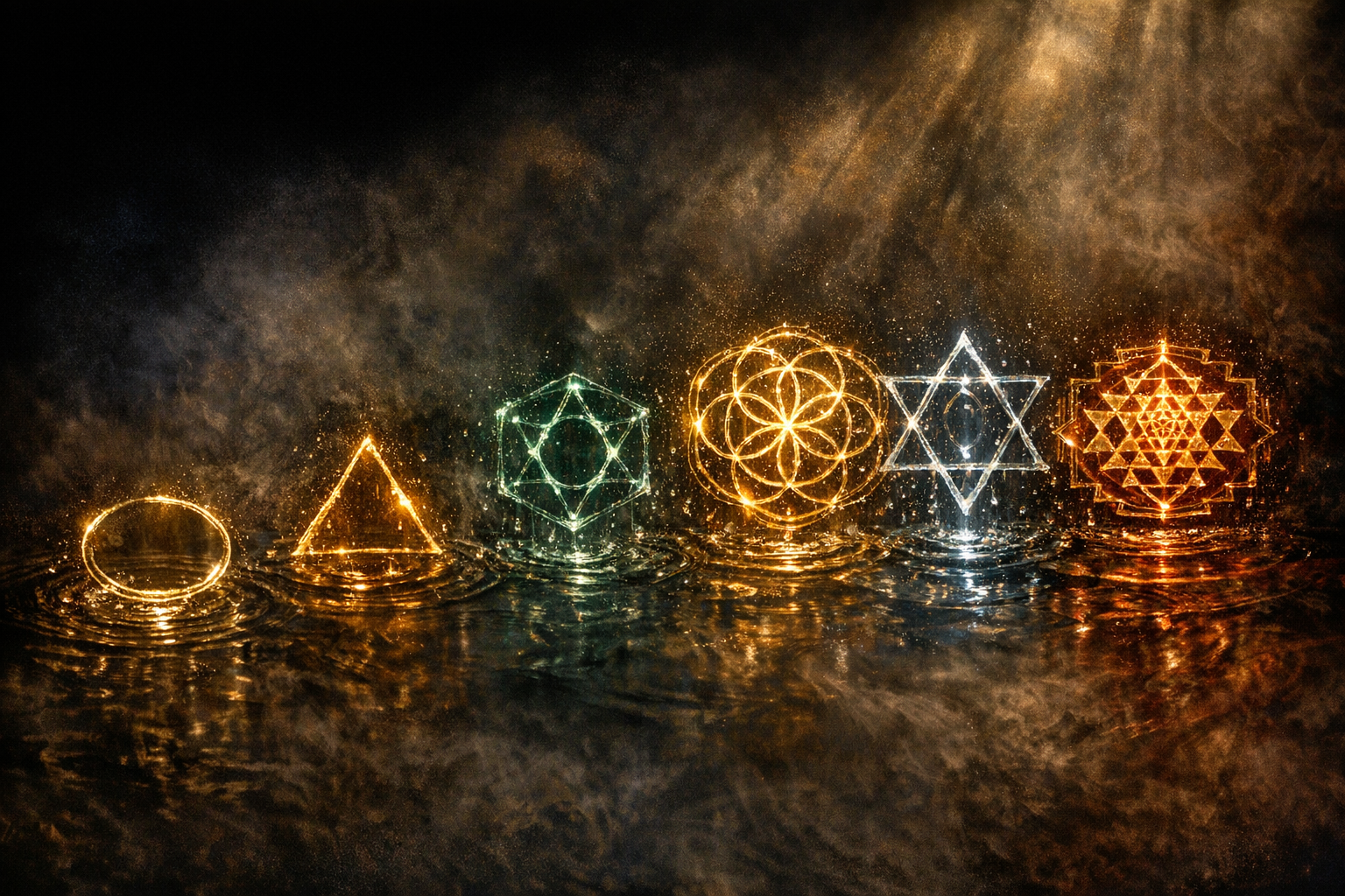 Cymatic progression — increasingly complex patterns at increasing frequencies.