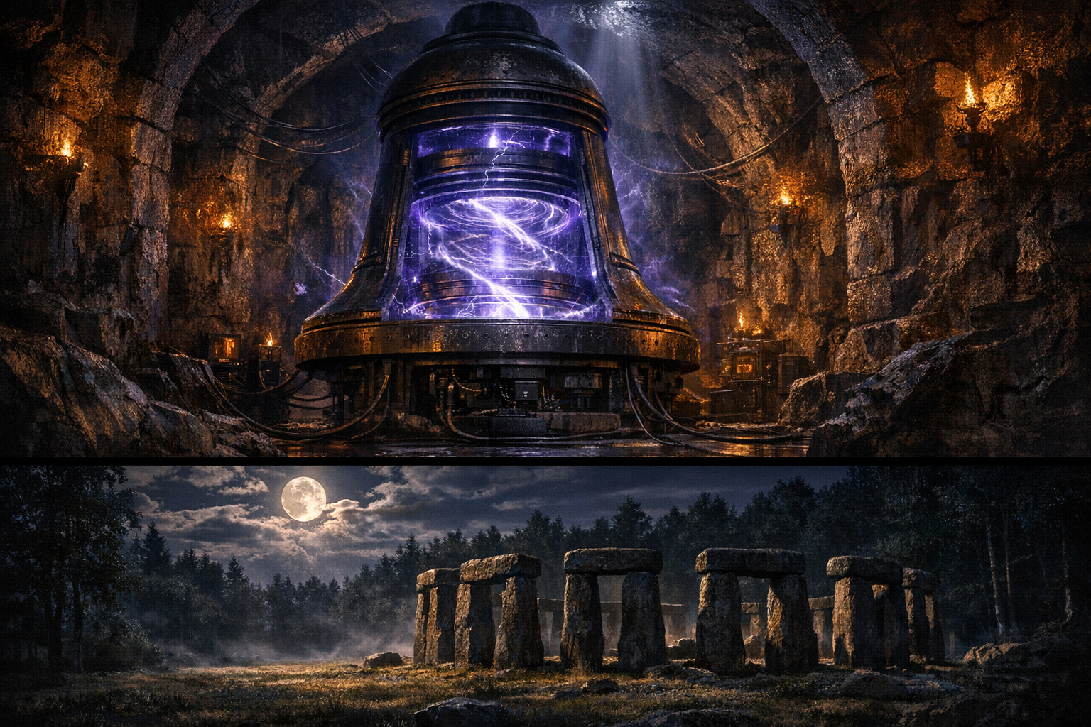 Die Glocke — the bell-shaped device and the Henge structure at Wenceslas Mine, Poland.