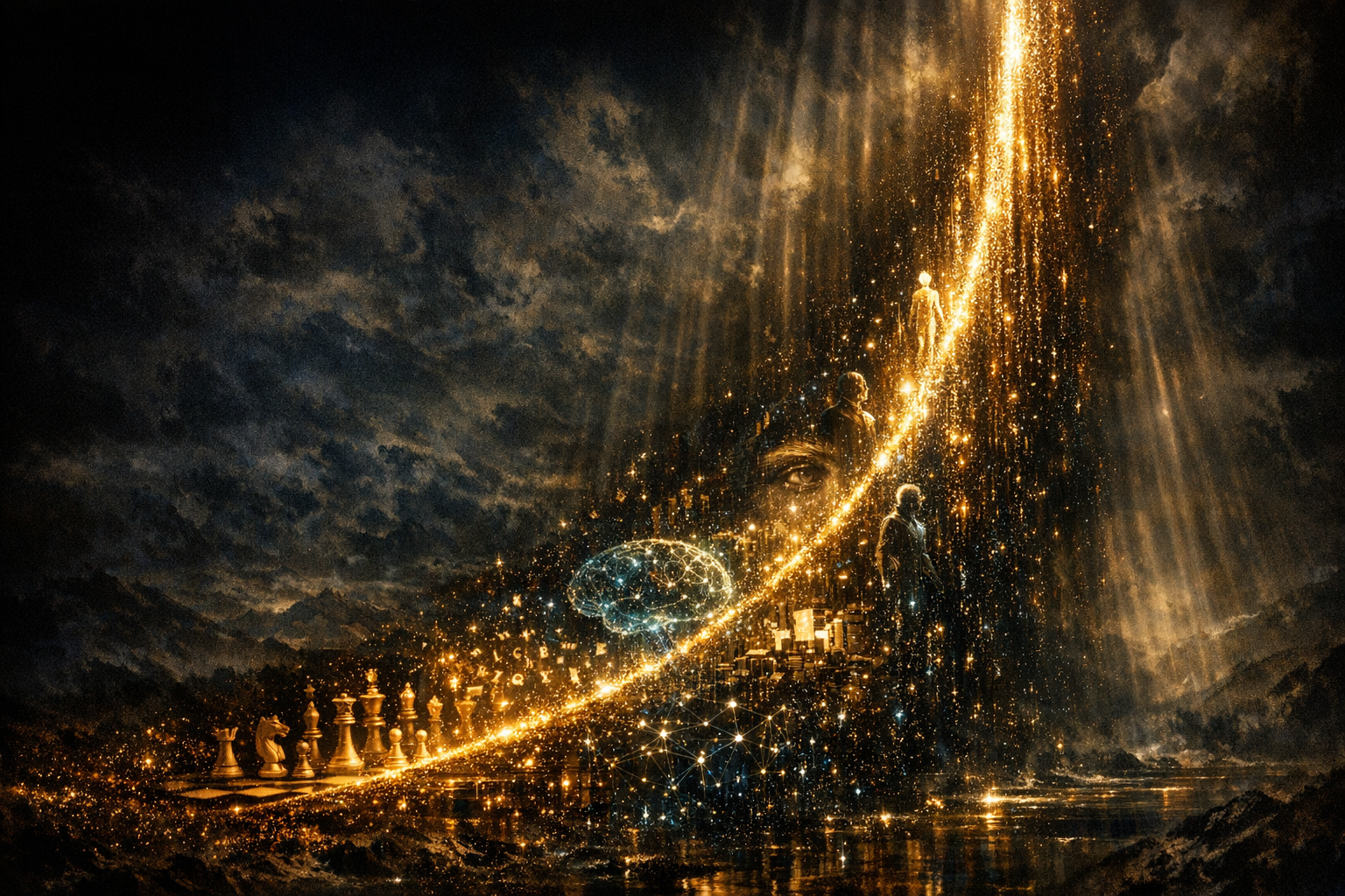 AI capability curve (2018-2026) — the hockey stick is visible.